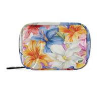 Cuba White Ginger Lily Beauty Summer Flower Vitamins Bags with Detachable Compartments Portable Pill Organizer Travel