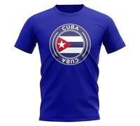 Cuba Women's Womens Football Badge T-Shirt Royal in Blue | Size: Medium Cuba Blue M