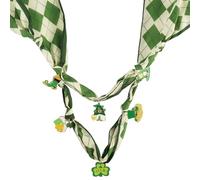 CUBACO 2 Pcs Scarf Necklace with Charm Bandana Necklace with Charms, Adjustable Silk Tie Statement Choker Necklace Boho Necklaces for Women Birthday Valentines Day Gift, one size fit all, Fabric, Zinc