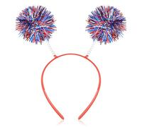 CUBACO 4th of July Headband Pride Red White Blue Independence Day Headband Hair Accessories Patriotic Party Favors USA Flag Star and Memorial Day Supplies