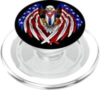 Cuban American Cuba USA Flag Eagle TShirt PopSockets PopGrip for MagSafe