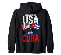 Cuban American My History Began In Cuba Pride Vintage Zip Hoodie
