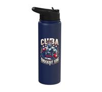 Cuban Boxing Knockout King Cuba Crown Stainless Steel Insulated Water Bottle
