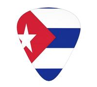 Cuban flag 12 Pack Guitar Picks Plectrums,4 pieces in each of 3 sizes, Suitable for a wide range of stringed instruments