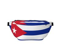 Cuban flag Adjustable Crossbody Waist Pack for Outdoor Sport and Travel â€“ Large Capacity Sling Bag