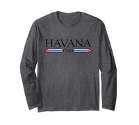 Cuban Flag Cuba Havana Caribbean Vacation Long Sleeve T-Shirt