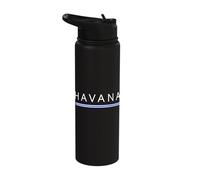 Cuban Flag Cuba Miami Havana Caribbean Holiday Spanish Stainless Steel Insulated Water Bottle