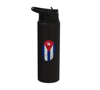 Cuban Flag Cuba Miami Spanish Proud Cuban Roots Stainless Steel Insulated Water Bottle