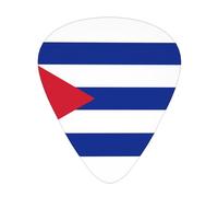 Cuban flag Guitar Picks 12 Pack Assorted Thickness-0.46mm 0.71mm 0.96mm Thin Medium Heavy Picks for Acoustic Electric Guitar Ukulele