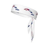 Cuban Flag Map Print Head Tie Headbands, Ninja Karate Tie, Athletic Sweatbands,Sweat Wicking Workout Head Band