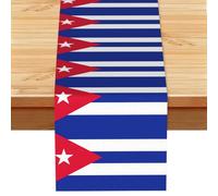 Cuban flag Multi Purpose Table Runner for Home Decor, Printed Table Cloth for Kitchen Table, Countertops & Dining Area