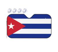 Cuban Flag Print Car Windshield Sun Shade, Vehicle Front Window Shield Cover Sun Visor Protection