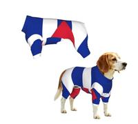Cuban flag Print Dog Clothes - 4 Legs Jumpsuit Sweatshirt for Small Medium Large Dogs Cats