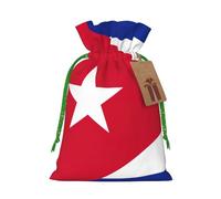 Cuban Flag Print Drawstring Gift Bags Packaging Party Candy Goodie Bag Xmas Presents Decor Holiday Giving