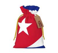 Cuban Flag Print Drawstring Gift Bags Packaging Party Candy Goodie Bag Xmas Presents Decor Holiday Giving