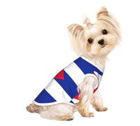 Cuban flag Print Lightweight Dog Vest, Cat Sleeveless Shirt, Breathable Mesh Design for Summer Walking and Play