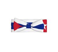 Cuban flag Printed Baby Girl Headband â€“ Soft Elastic Bow Hair Accessories in Nylon for Infants & Little Girls
