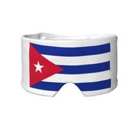Cuban Flag Printed Slumber Eye Shield, Reversible Sleep Gear, Light Blocking Headwrap, for Travel Comfort