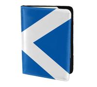 Cuban flag Travel Passport Holder Cover Wallet Leather Case Travel Essentials Luggage Accessories, Scottish Flag, One Size, Contemporary