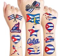 Cuban Flags Pack of 100 Cuban Flags Birthday Party Decorations Souvenir Supplies Temporary Tattoos Havana Party Decoration National Flags Flags