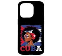 Cuban Girl Cuba Flag Proud Afro Cuban Women Case for iPhone 15 Pro