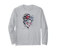 Cuban Girl Havana Cuba Culture Cuban Heritage Flag Pride Long Sleeve T-Shirt