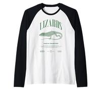 Cuban Knight Anole Reptile Keeper Lizard Raglan Baseball Tee