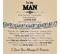 Cuban Link Bracelet for Men Unique Inspirational Gifts for Son Grandson Husband Boyfriend Brother Dad Stainless Steel Bracelets for Birthday Christmas Graduation Valentine's Day Father's Day Gifts