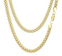 Cuban Link Chain Necklace for Men Women Gold Plated Silver Black Stainless Steel Thick Mens Chain Hip Hop Necklace 3mm/4mm/5mm/6mm/7mm/8mm Width 18 to 26 Inch Durable Jewelry Gifts for Him Men Women