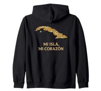 Cuban Map Tile Pattern Homeland Love Zip Hoodie