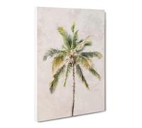 Cuban Palm Tree Painting Modern Canvas Wall Art Print Ready to Hang, Framed Picture for Living Room Bedroom Home Office Décor, 30x20 Inch (76x50 cm)