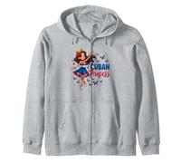 Cuban Princess Dabbing Hispanic Latina Cuban girls & kids Zip Hoodie