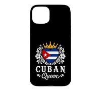 Cuban Queen Cuba Flag Proud Cuban Woman Case for iPhone 15 Plus