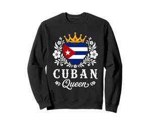 Cuban Queen Cuba Flag Proud Cuban Woman Sweatshirt