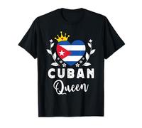 Cuban Queen Cuba Flag Proud Cuban Woman T-Shirt