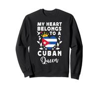Cuban Queen Cuban Wife Girlfriend Cuba Flag Sweatshirt