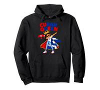 Cuban Queen Dabbing Girl Cuba Flag Pride Heritage Pullover Hoodie