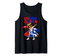 Cuban Queen Dabbing Girl Cuba Flag Pride Heritage Tank Top