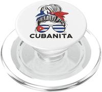 Cubanita Cuban Girl Hispanic Heritage Month Cuba Flag gifts PopSockets PopGrip for MagSafe