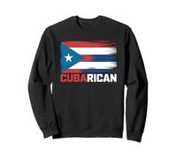 CubaRican Half Cuban Puerto Rican Boricua Cuba Flag Pride Sweatshirt