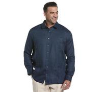 Cubavera Men's 100% Linen Four-Pocket Long Sleeve Guayabera Shirt, Pintuck Detail, Relaxed Fit (Available in Big & Tall), Titan, XXL Big