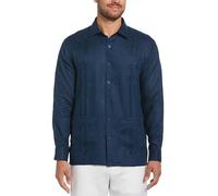 Cubavera Men's 100% Linen Four-Pocket Long Sleeve Guayabera Shirt, Pintuck Detail, Relaxed Fit (Available in Big & Tall), Titan, S