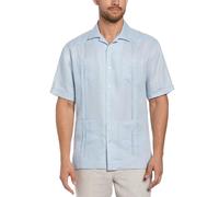 Cubavera Men's 100% Linen Four-Pocket Short Sleeve Guayabera (Size Small-5x) Button Down Shirt, Cashmere Blue, XL