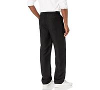 Cubavera Men's Drawstring With Back Elastic Waistband Casual Pants, Black, S UK