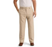 Cubavera Men's Flat Front Linen Blend Dress Pant Casual, Khaki, 36W x 34L