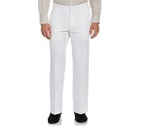 Cubavera Men's Flat Front Linen Blend Dress (Waist Size 30-54 Big & Tall) Casual Pants, Bright White, 44W x 32L