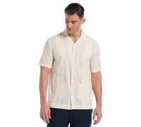 Cubavera Men's Four-Pocket Mini Pintuck Embroidered Authentic Guayabera Shirt, Short Sleeve Button Down, Ivory, 4XL