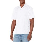Cubavera Men's Guayabera Embroidered, Short Sleeve Button Down, Comfortable Fit (Size Small-5x Big & Tall) Shirt, Pure White, 4X