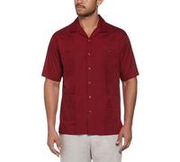 Cubavera Men's Guayabera Embroidered, Short Sleeve Button Down, Comfortable Fit (Size Small-5x Big & Tall) Shirt, Biking Red, XXL