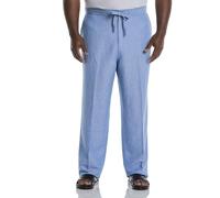 Cubavera Men's Linen-Blend Drawstring Pants with Pockets, Stretch Fabric, Lightweight & Breathable, 30" & 32" Inseams, Ashleigh Blue, 4X x 30L